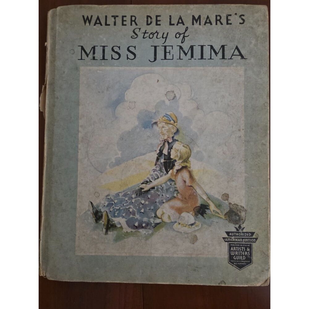 Vintage 1930s Walter De La Mare's Story of Miss Jemima Hardcover Book